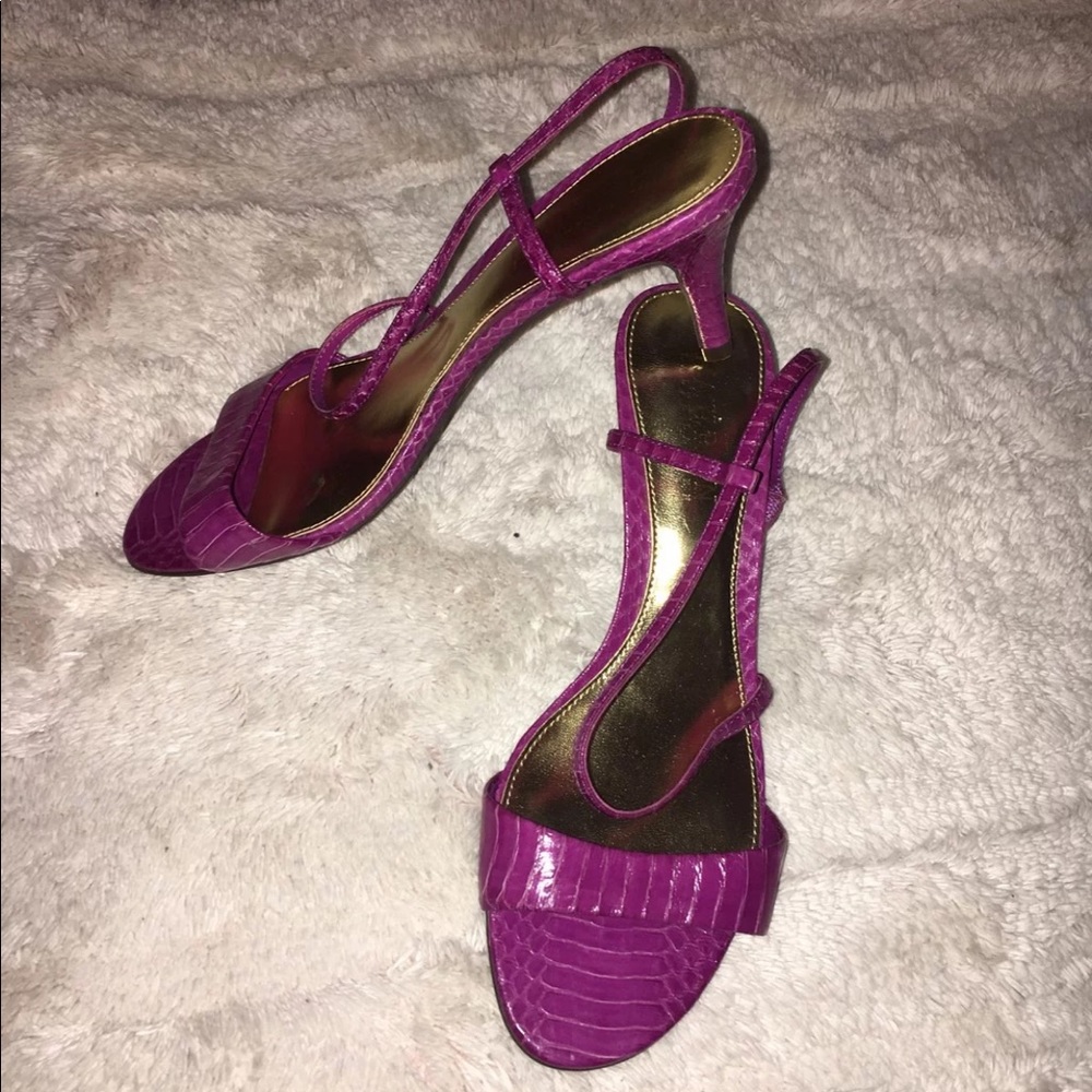 Purple Snake Skin Ralph Lauren Heels
